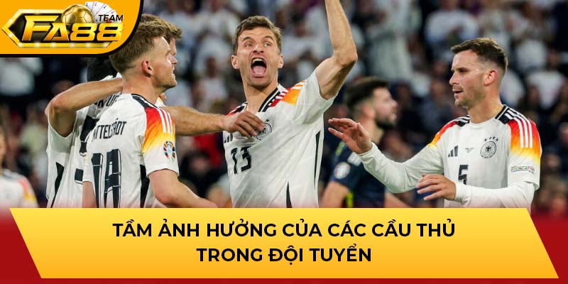 Tầm ảnh hưởng của các cầu thủ trong đội tuyển